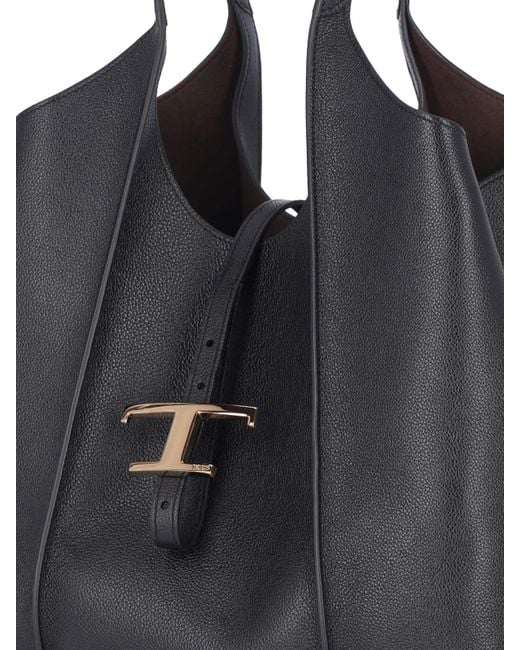 Tod's Black T-Timeless Small Tote Bag