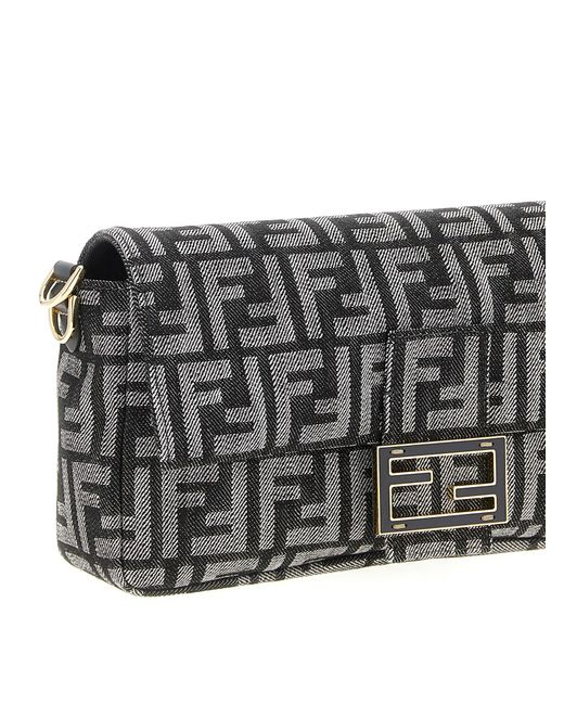 Fendi Metallic Baguette Medium Handbag