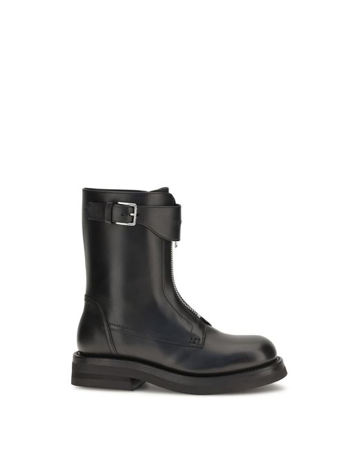 McQueen Black Leather Boots