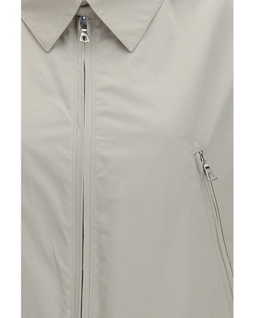 Rier Gray Cotton Zipped Pockets Jacket