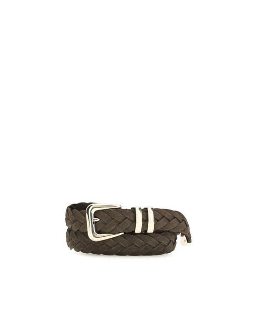 Brunello Cucinelli Brown Calf Leather Bos Taurus Regular Belt for men