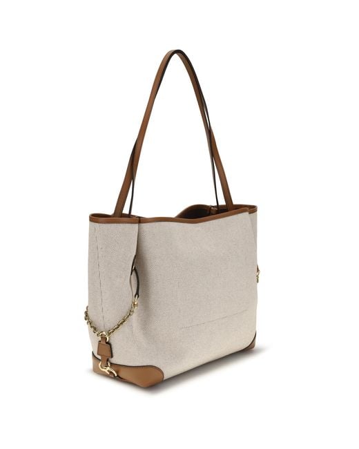 Chloé White Clover Tote Bag Canvas Cotton Shoulder