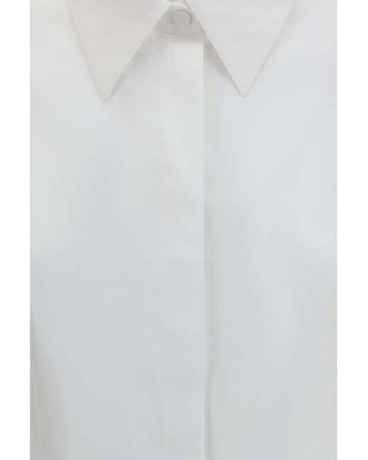Gabriela Hearst White Jataya Fitted Cotton Shirt