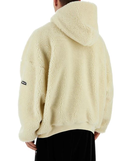 Balenciaga Natural Ivory Teddy Oversize Sweatshirt for men