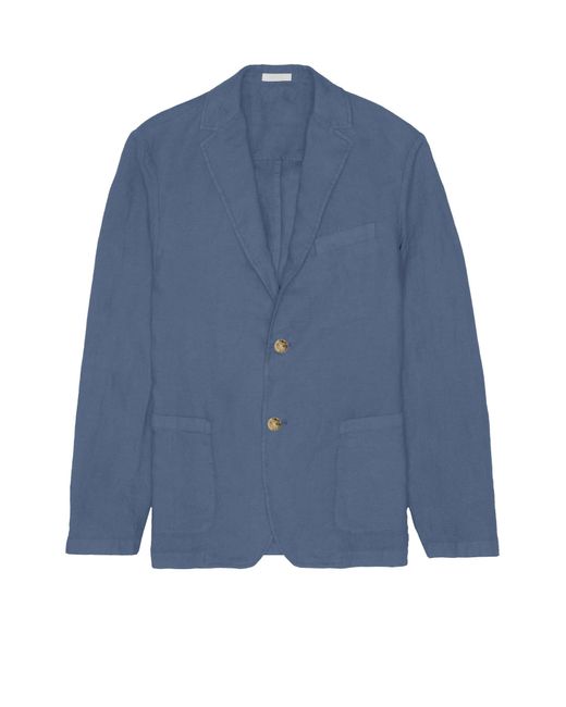 Altea Blue Air Force Single-Breasted Linen Jacket for men