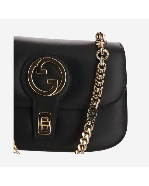 Gucci Black Blondie Handbag Small Size Calfskin Shoulder Bags