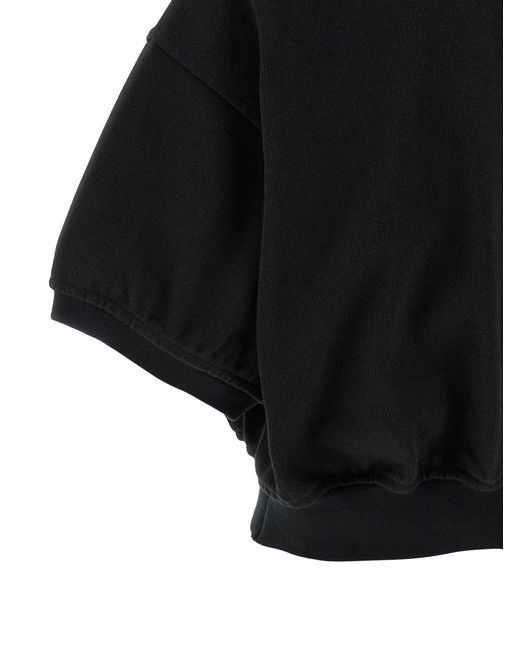 T By Alexander Wang Black Intarsia Collar Polo Shirt