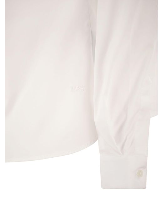 Fay White Italian Neck Shirt
