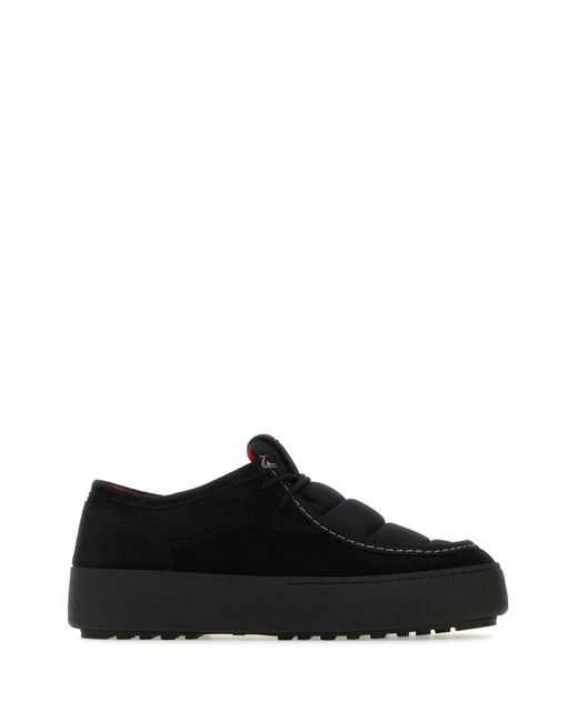 Moon Boot Black Suede And Nylon Mtrack Low Ankle Boots for men