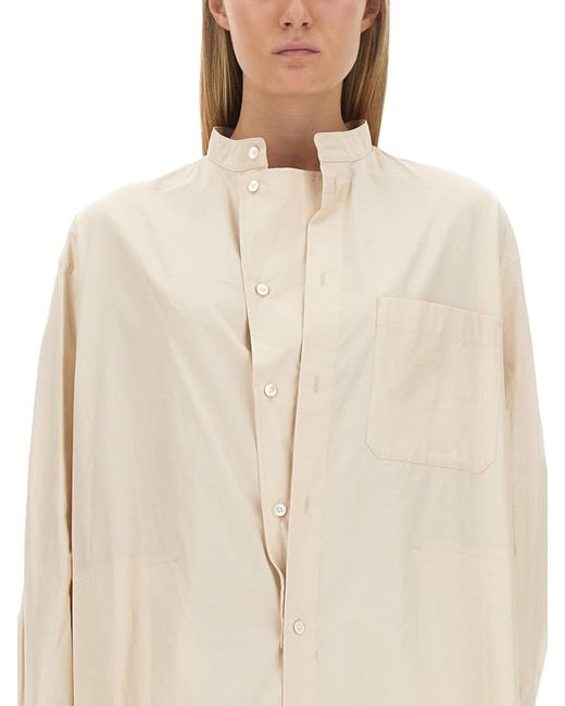 Lemaire Natural Loose Fit Shirt Dress Cotton