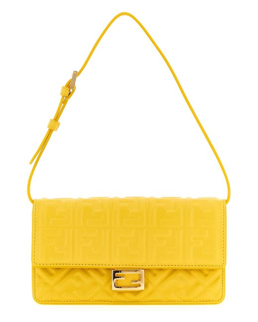 Fendi Yellow 'Baguette' Wallet On Chain