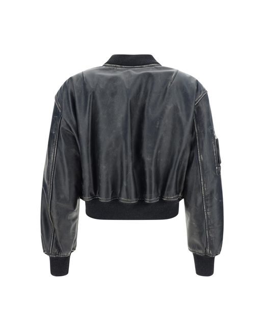 Acne Gray Leather Jackets