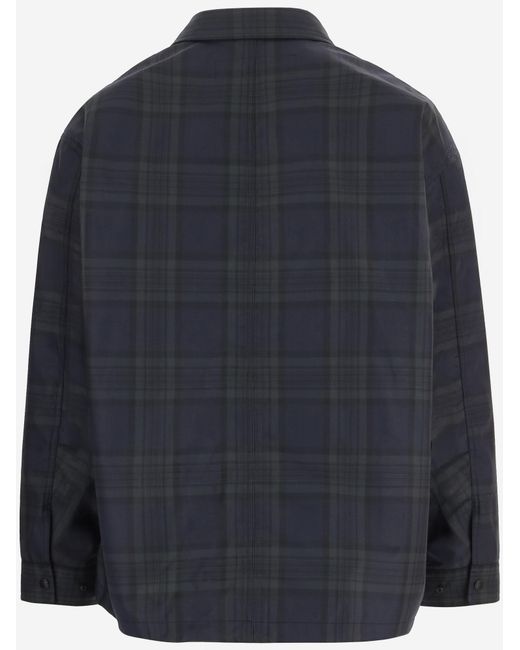 Homme by Michele Rossi Blue Shirt Cotton-Blend Checked for men