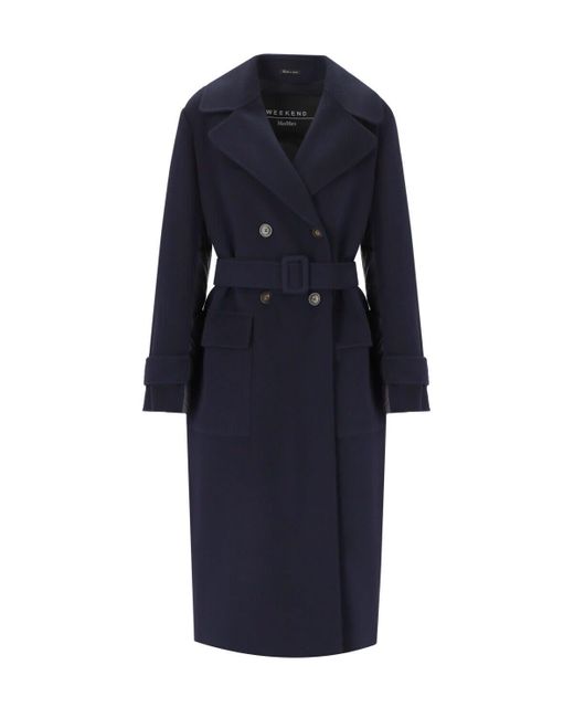 Weekend by Maxmara Tronto Blue Trench Coat