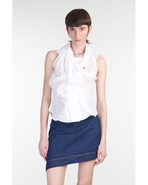 Vivienne Westwood White Ss Drunken Shirt