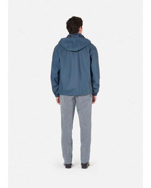 Doppiaa Blue Aamarone Raincoat Jacket for men