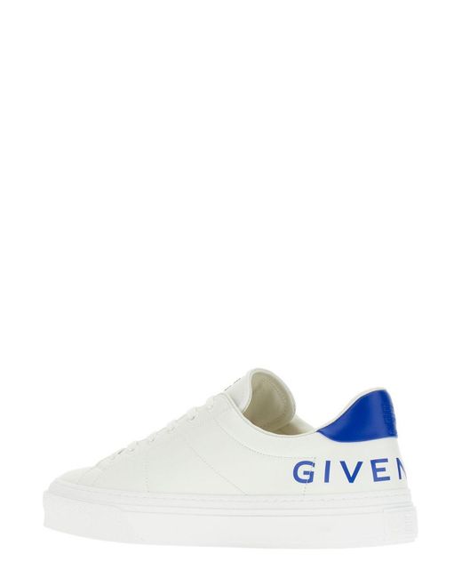 Givenchy White Logo Printed Low-top Sneakers for men