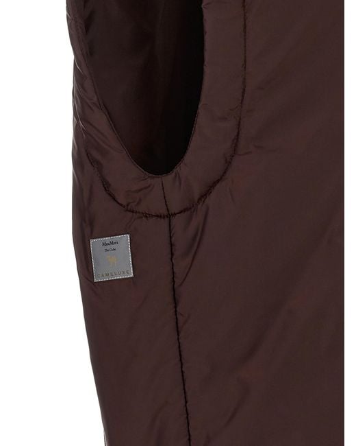 Max Mara Brown Polyester Sleeveless Jacket Clothing