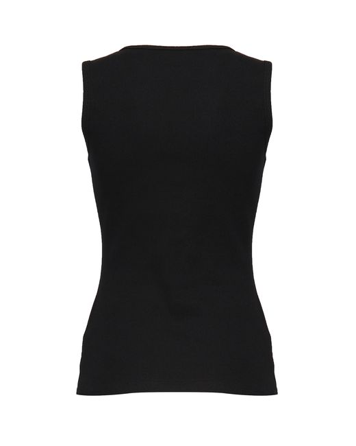 Magda Butrym Black Crochet Bra Tank Top