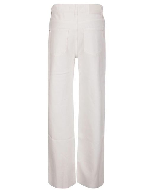 7 For All Mankind White Scout Snow With Raw Cut