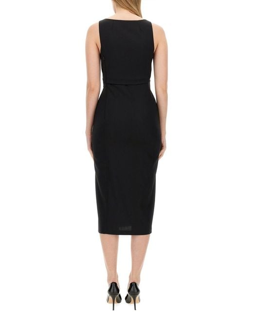 Moschino Black Slim Fit Dress Polyester