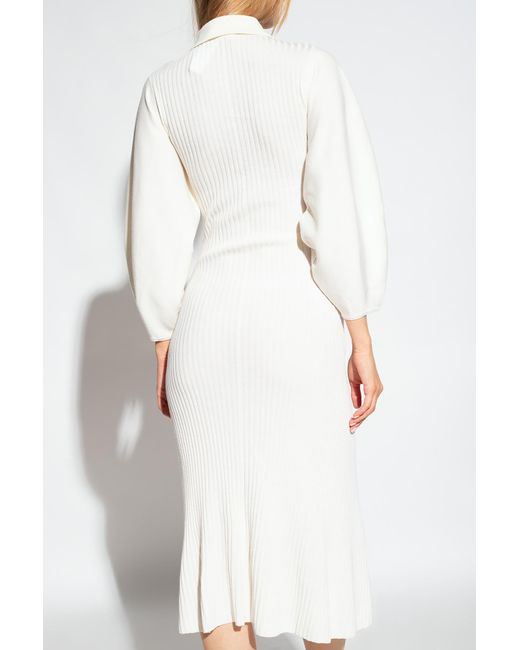 Chloé White Wool Dress