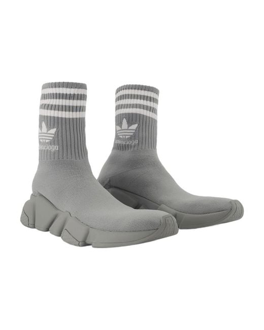 Balenciaga Gray Speed Lt Adidas Sneakers