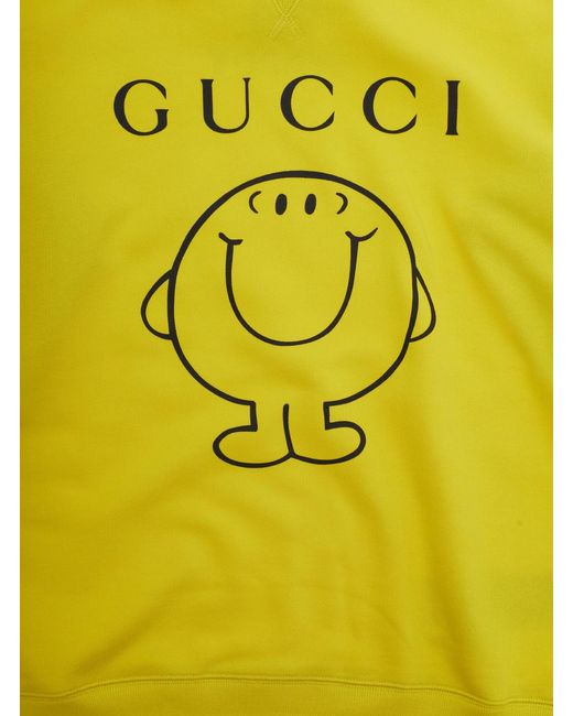 Gucci Yellow Sweatshirt With Fixed Hood Fabric Hoods & Sweatshirts for men