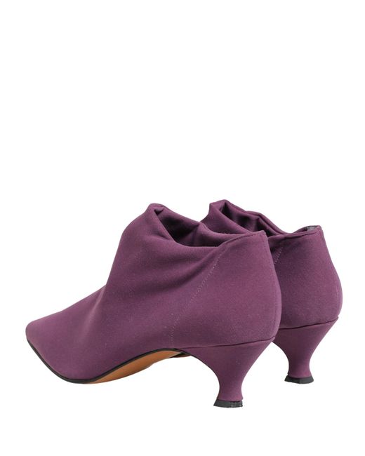 Dolce & Gabbana Purple Shoes Suede Ankle Boots