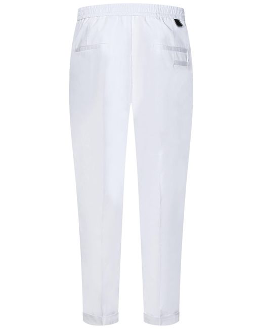 Low Brand White Riviera Elastic Trousers for men
