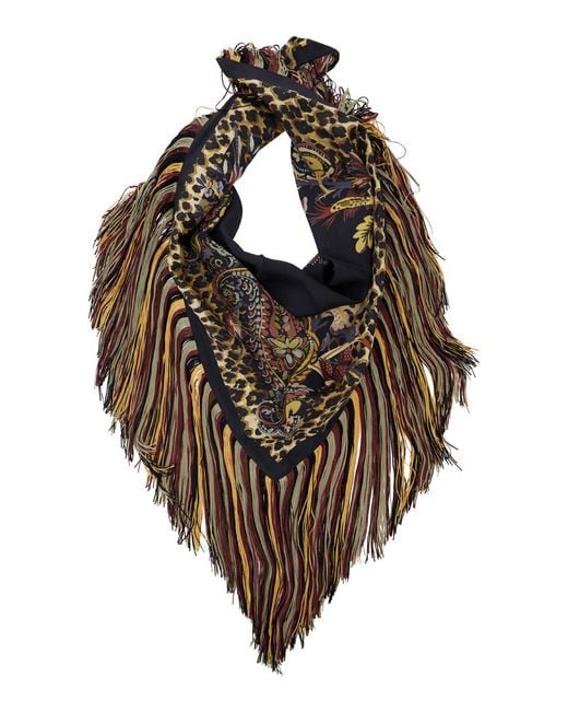 Etro White Scarf Silk