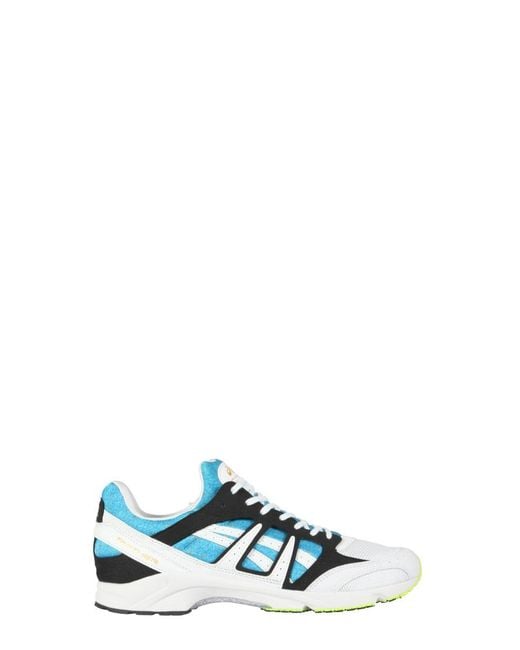 Comme des Garçons Blue Sneakers X Asics Tarther Mix Fabric Trainers for men