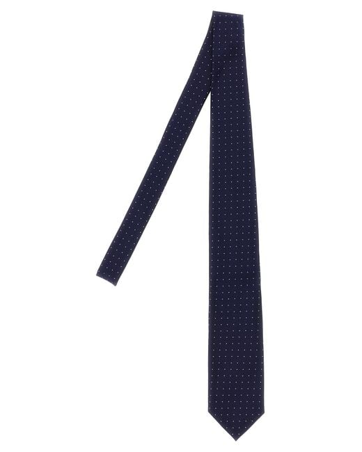 Tom Ford Blue Micro Polka Dot Tie for men