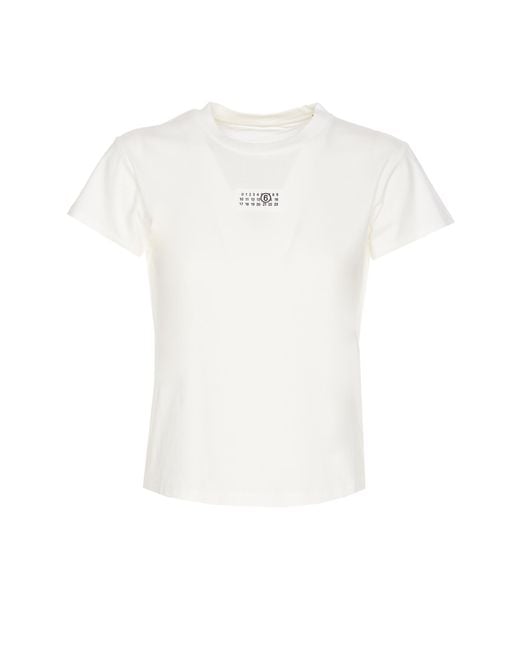 MM6 by Maison Margiela White T-Shirts