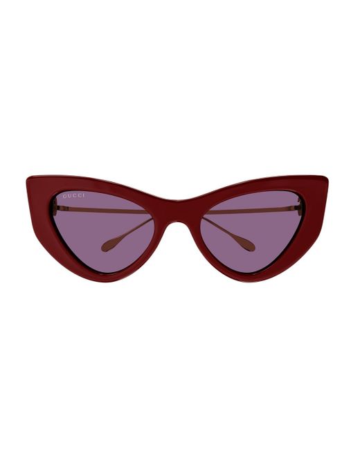 Gucci Purple Cat-eye Frame Sunglasses