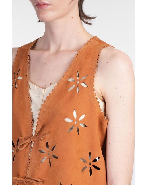 Antik Batik Orange Tya Vest Color