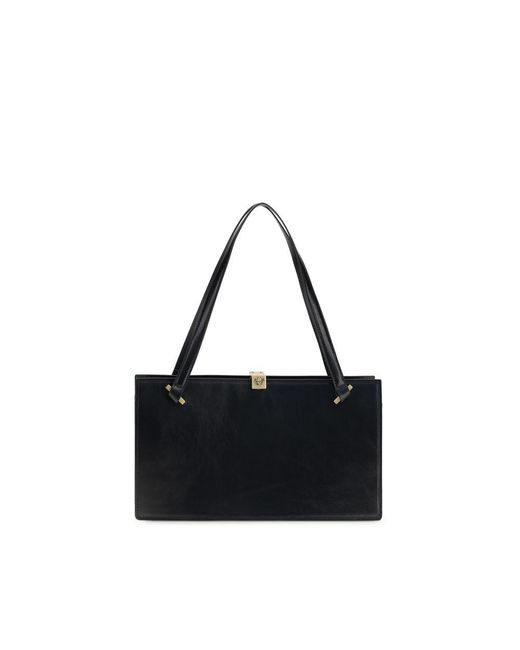 Versace Black Calf Leather Bos Taurus Shoulder Bag
