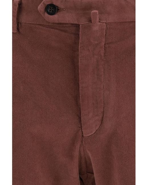 Germano Red Corduroy Pants Cotton for men