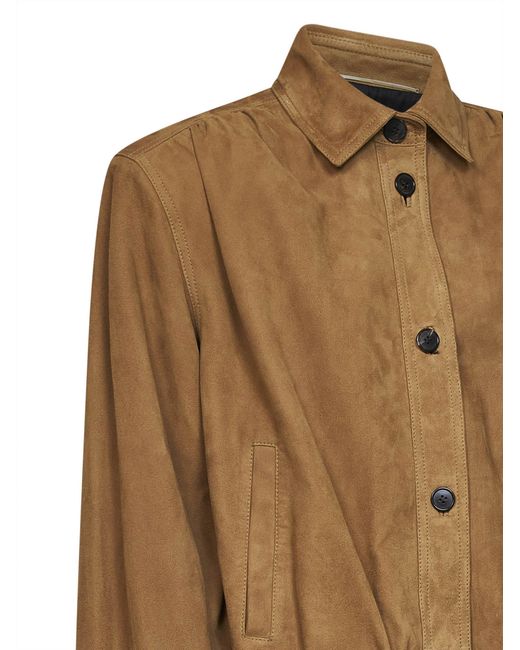 Saint Laurent Brown Tobacco Suede Jacket