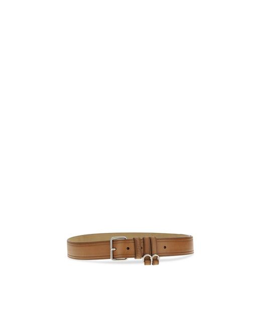 Miu Miu Brown Calf Leather Bos Taurus Regular Belt