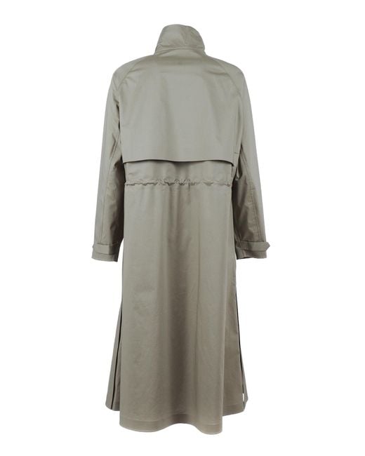 K-Way Gray Barbrein Cotton 3Layers Af Rain Elastane Polyamide Raincoat