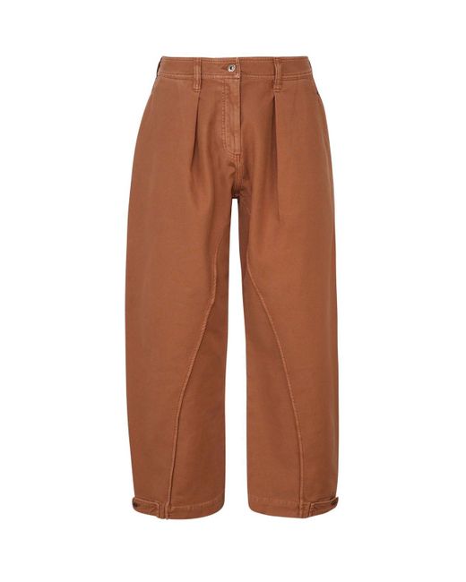 J.W. Anderson Brown Loose-Fit Cotton Trousers for men