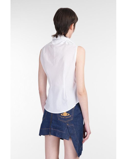 Vivienne Westwood White Ss Drunken Shirt