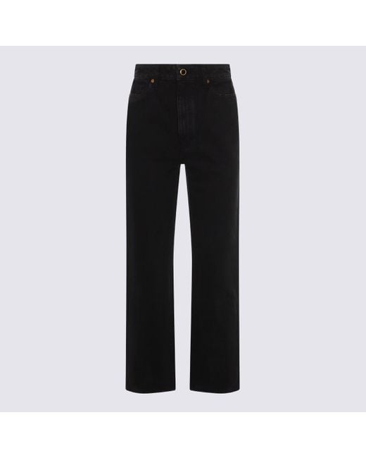 Khaite Black Cotton Jeans