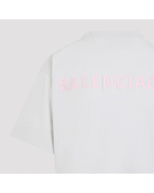 Balenciaga White Medium Fit T-Shirt