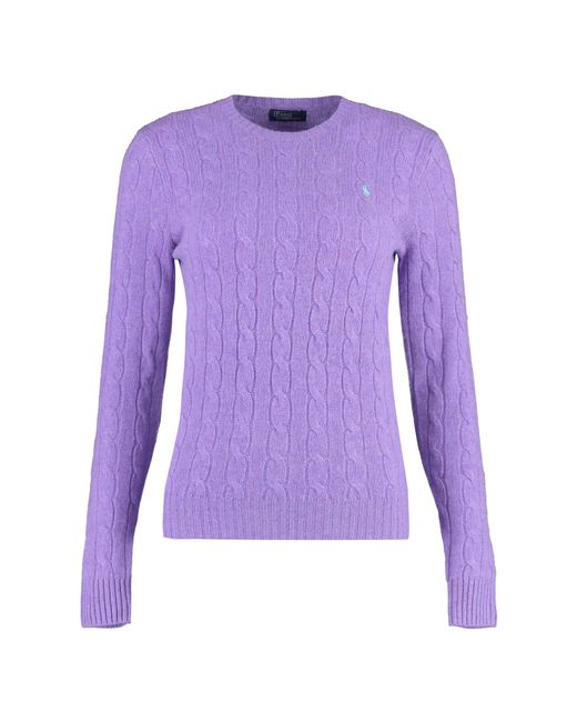 Polo Ralph Lauren Purple Cable Knit Sweater