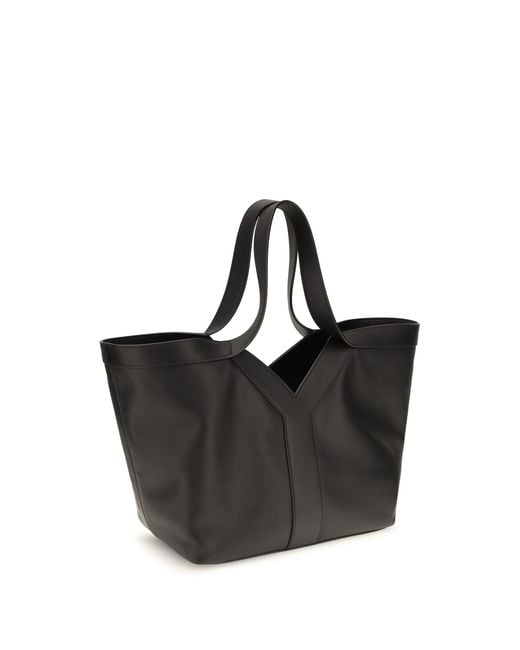 Saint Laurent Black Small Y Tote Bag Calf Leather Bos Taurus Shoulder