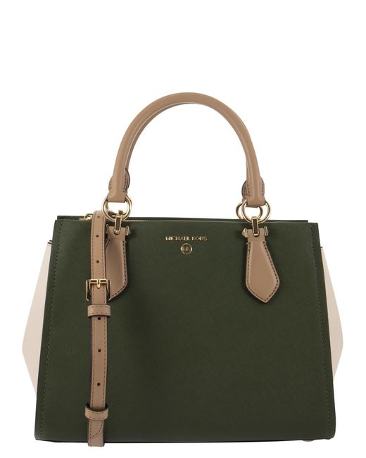 Michael Kors Green Marilyn Saffiano Leather Medium Handbag