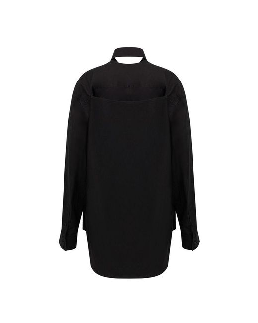Balenciaga Black Cotton Long Dress