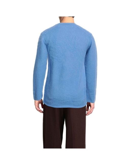 Comme des Garçons Blue Mohair Blend Sweater for men